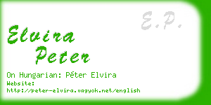 elvira peter business card